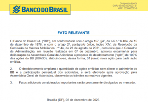 A Verdade por Trás do Desdobramento do BBAS3 vai quebrar ? e agora banco do brasil